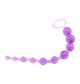 Passion Purple Beaded Anal Plug with Flared Base and Comfortable Design